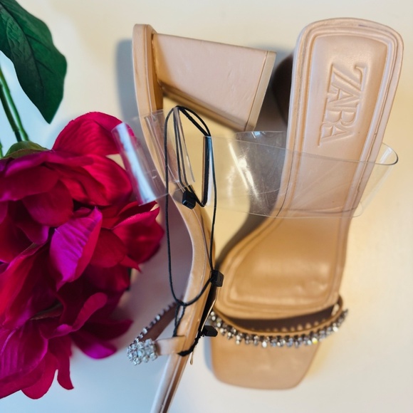 ZARA Rhinestone Crystal Heels - Picture 6 of 6